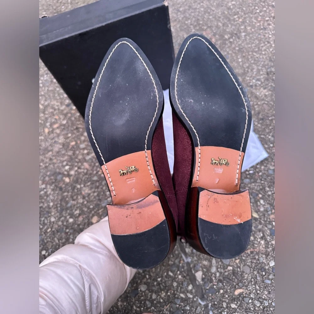 BNWB Authentic Coach Glitter Finish Ankle Boots - Picture 4 of 5